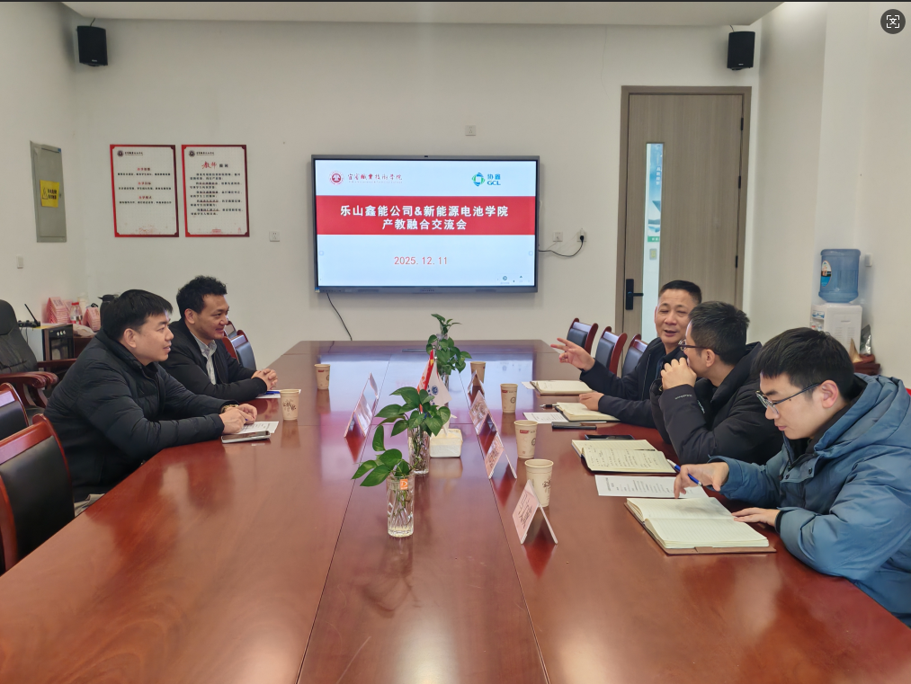 乐山鑫能新材料科技有限责任公司来新能源电池学院座谈交流